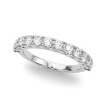 14K White Gold Lab Diamond Straight Wedding Band