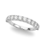 14K White Gold Lab Diamond Straight Wedding Band