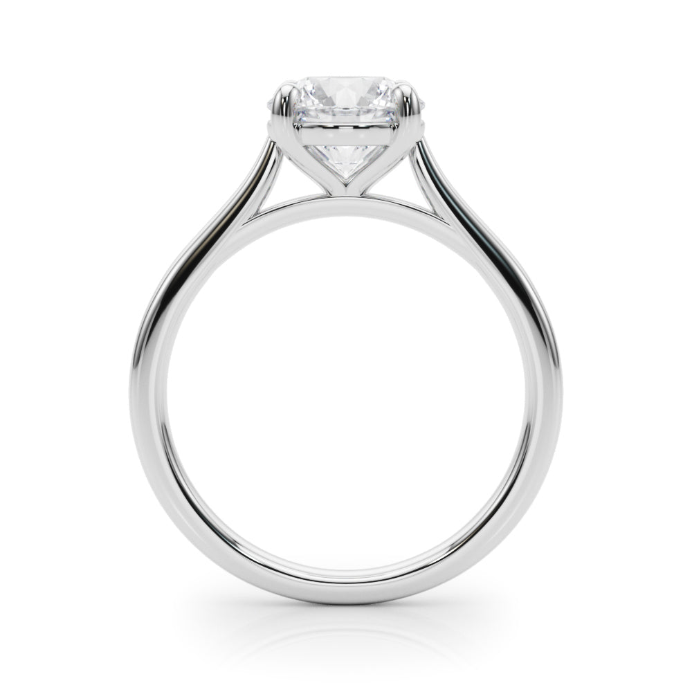 White Platinum 1CT Lab Diamond Solitaire Pendant