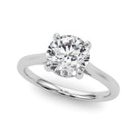 White Platinum 1CT Lab Diamond Solitaire Pendant