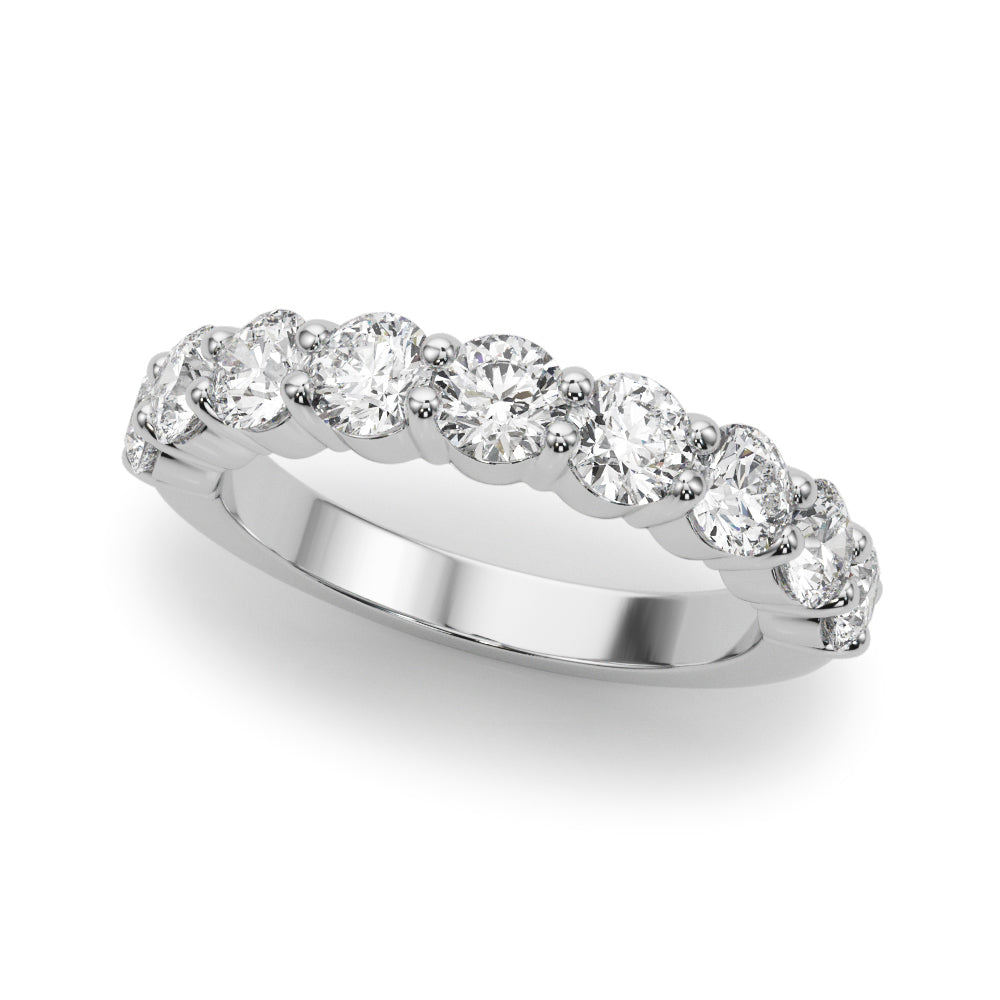 9 Stone Lab Diamond Shared Prong Band