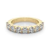 14K Yellow Gold 9-Stone Lab Diamond Ring