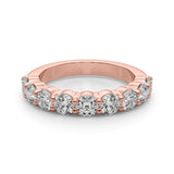 9-Stone Lab Diamond Rose Gold Wedding Band