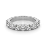 White 14K Gold 9-Stone Lab Diamond Ring