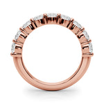 9-Stone Lab Diamond Rose Gold Wedding Band