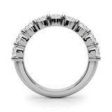 White 14K Gold 9-Stone Lab Diamond Ring