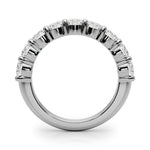 9-Stone Lab Diamond Platinum Wedding Band