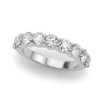 9 Stone Lab Diamond 18K White Gold Wedding Band