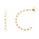 Pearl Hoop Earrings