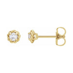 Round 4-Prong Claw Stud Earrings