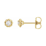 Round 4-Prong Claw Stud Earrings
