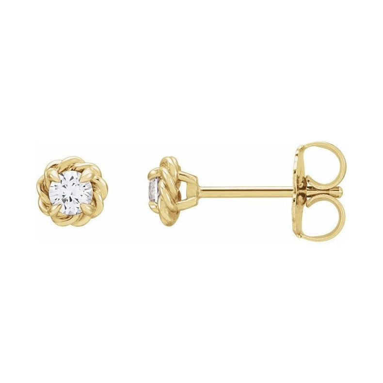 Round 4-Prong Claw Stud Earrings