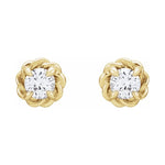 Round 4-Prong Claw Stud Earrings
