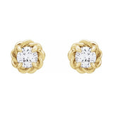 Round 4-Prong Claw Stud Earrings