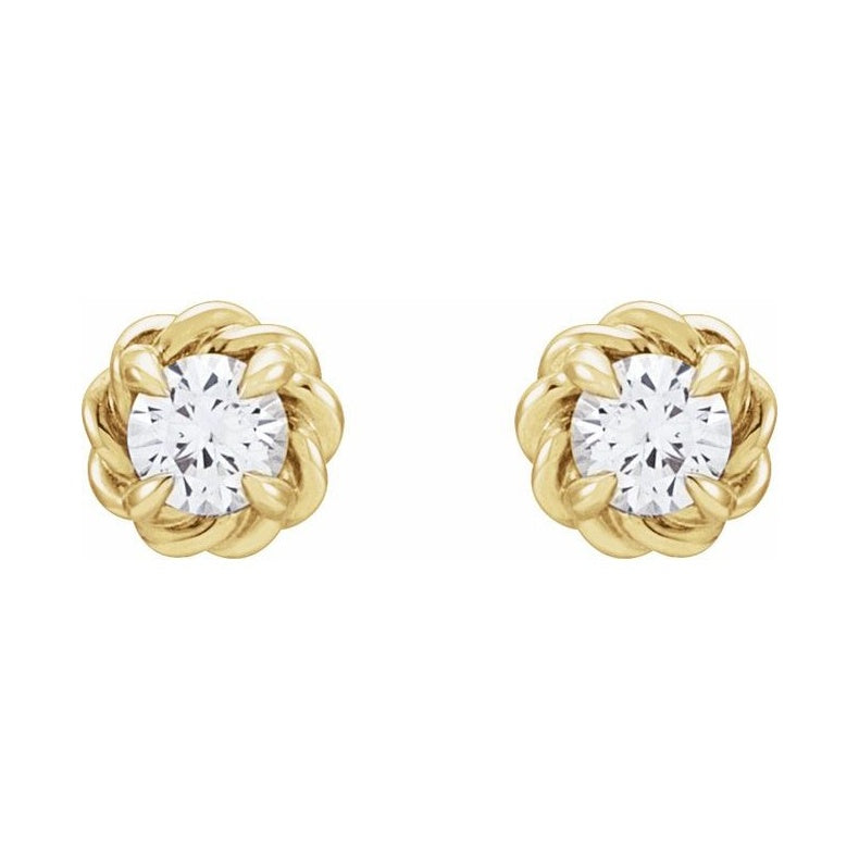 Round 4-Prong Claw Stud Earrings