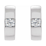 Accented Huggie Hoop Earrings