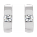 Accented Huggie Hoop Earrings