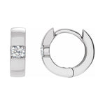 Accented Huggie Hoop Earrings