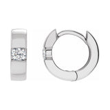 Accented Huggie Hoop Earrings