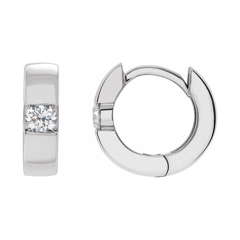 Accented Huggie Hoop Earrings