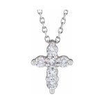Lab-Grown Diamond Cross Necklace