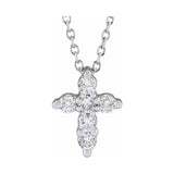 Lab-Grown Diamond Cross Necklace
