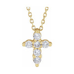 Lab-Grown Diamond Cross Necklace