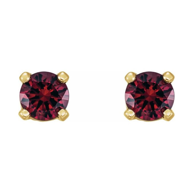 Round 4-Prong Stud Earrings