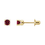 Round 4-Prong Stud Earrings