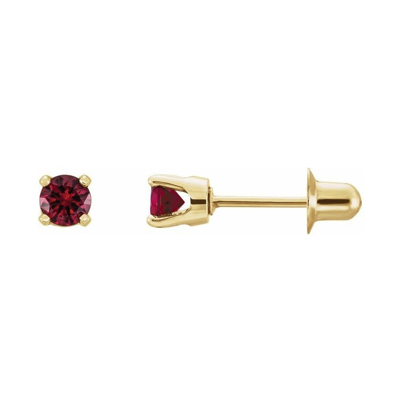 Round 4-Prong Stud Earrings