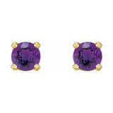 Round 4-Prong Stud Earrings