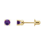 Round 4-Prong Stud Earrings