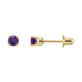 Round 4-Prong Stud Earrings