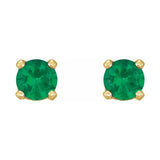 Round 4-Prong Stud Earrings