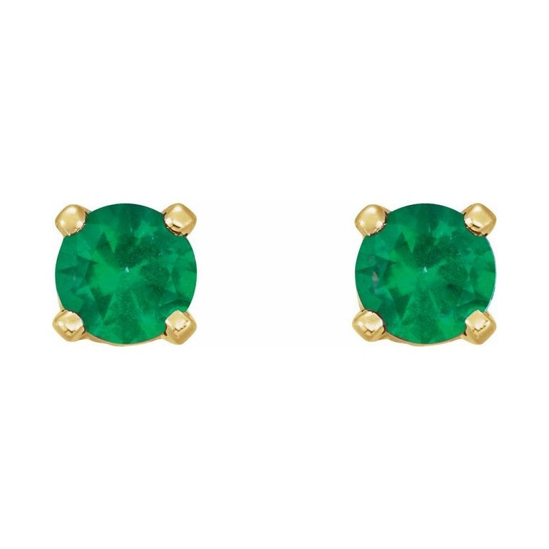 Round 4-Prong Stud Earrings