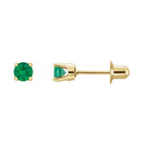 Round 4-Prong Stud Earrings