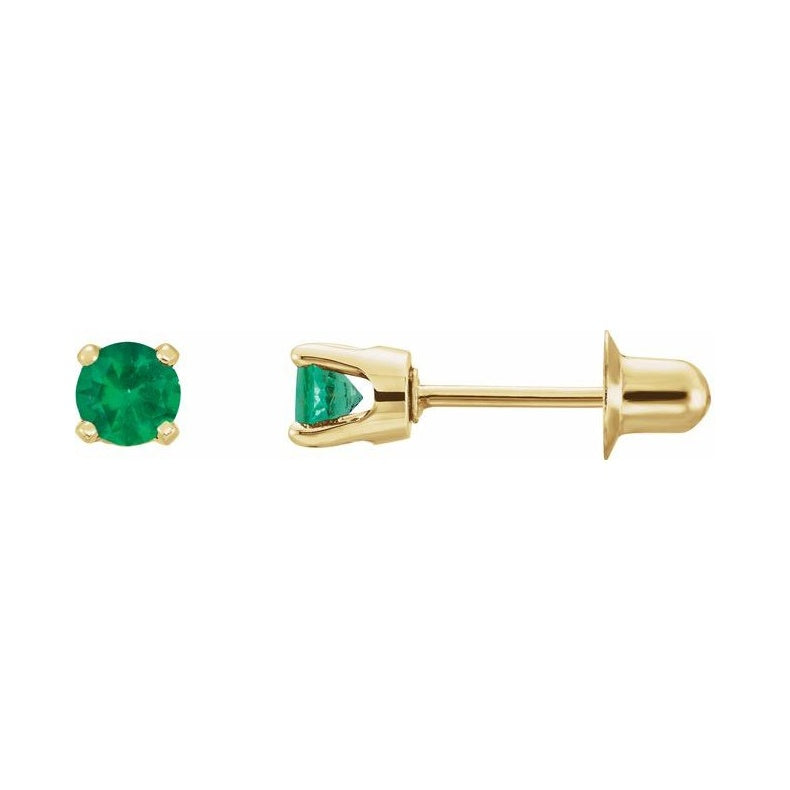 Round 4-Prong Stud Earrings