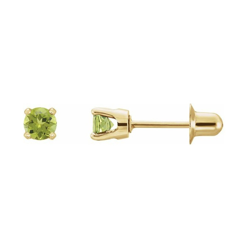 Round 4-Prong Stud Earrings