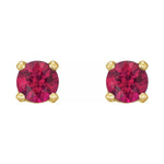 Round 4-Prong Stud Earrings