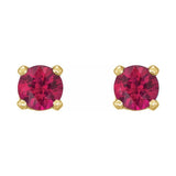 Round 4-Prong Stud Earrings