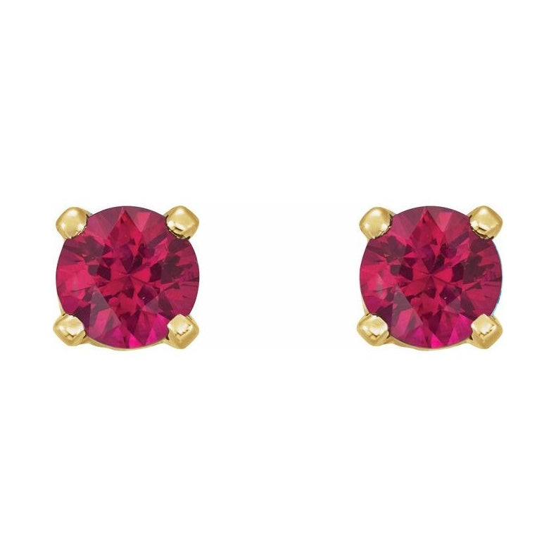 Round 4-Prong Stud Earrings