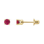 Round 4-Prong Stud Earrings