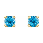 Round 4-Prong Stud Earrings