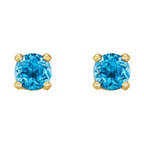 Round 4-Prong Stud Earrings