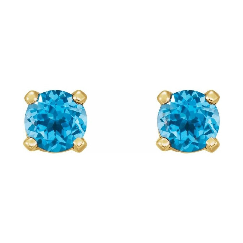 Round 4-Prong Stud Earrings