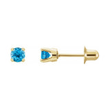 Round 4-Prong Stud Earrings
