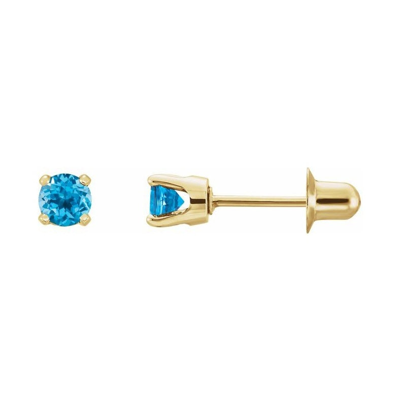 Round 4-Prong Stud Earrings