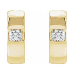 Accented Huggie Hoop Earrings