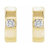 Accented Huggie Hoop Earrings