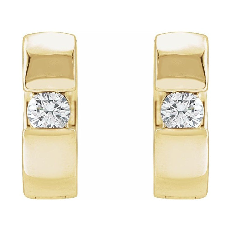 Accented Huggie Hoop Earrings